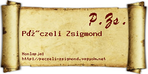 Péczeli Zsigmond névjegykártya
