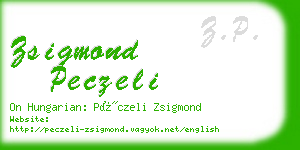 zsigmond peczeli business card